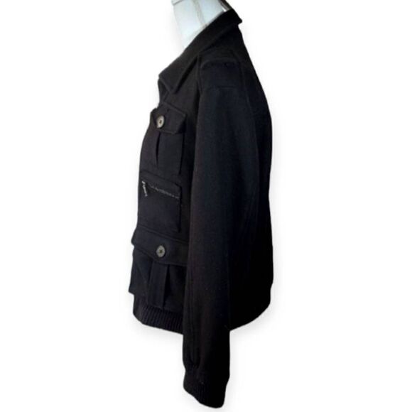 I.N.C. BLACK WOOL COAT SZ.M EUC. - Picture 4 of 9